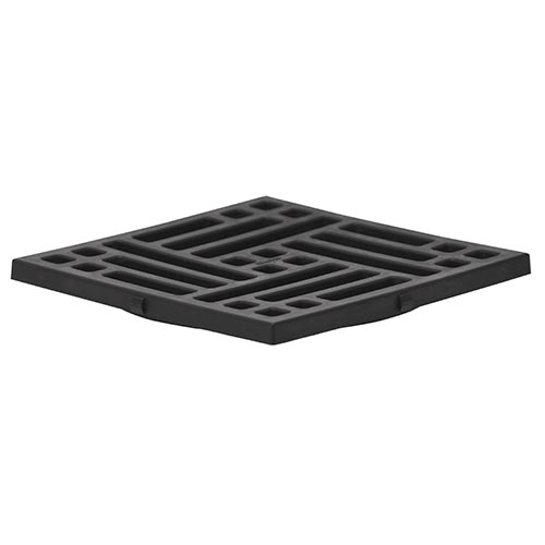Garneck 10 sottobicchieri rettangolari per vasi di fiori in plastica – quadrati, 15 x 15 x 2 8 cm, ideali per sottopentole e per raccogliere l'acqua in nero